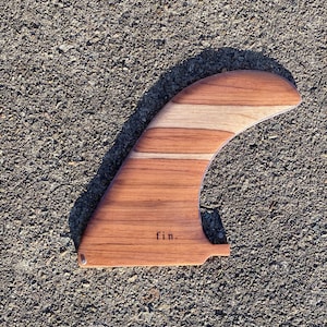 Houten surfplankvin - "teak"