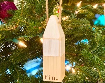 Wood Buoy Ornament