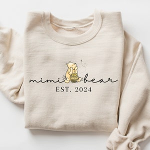 Mimi Mothers Day Gift Personalized Mimi Bear Winnie Pooh T-Shirt Mimi Bear Gift for Mimi Sweatshirt Custom Mimi Shirt Gift Pooh Mimi Gift