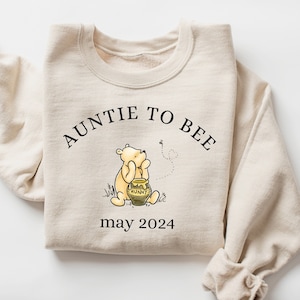 Tía personalizada para ser sudadera Winnie the Pooh sudadera regalo futura tía para ser regalo tía para ser camisa Pooh regalo personalizado tía