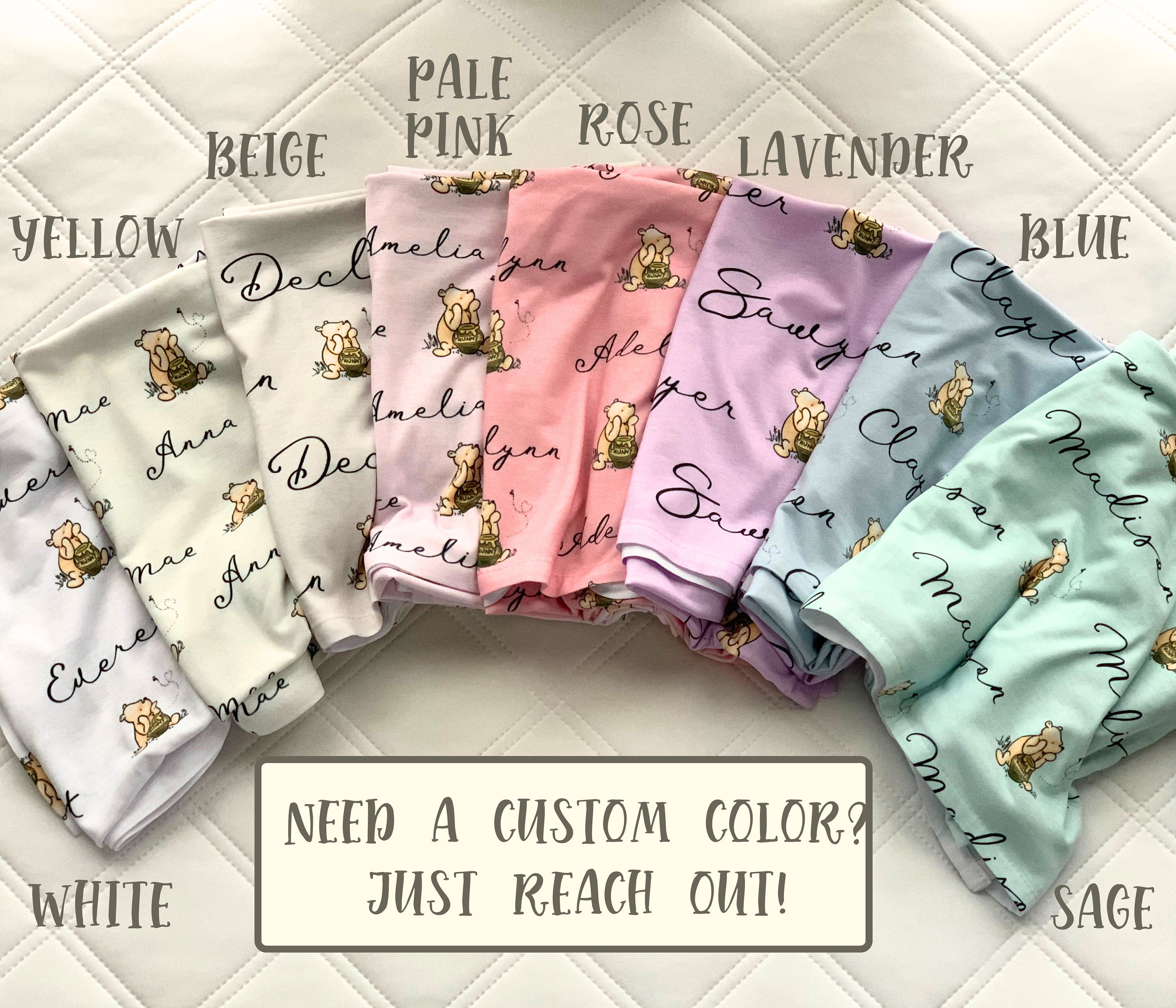 Personalized Name Baby Swaddle, Custom Name Baby Hat, Nursery Decor, Neutral Baby Blanket, Gift for Kids/Baby