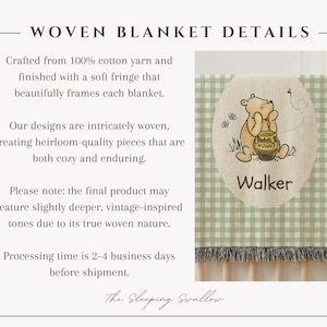 Winnie the Pooh Baby Blanket Pooh Nursery Blanket First Birthday Pooh Bear Blanket Plaid Baby Blanket Winnie the Pooh Crib Blanket Pooh image 13