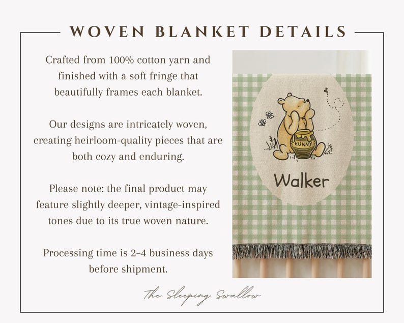 Winnie the Pooh Baby Blanket Pooh Nursery Blanket First Birthday Pooh Bear Blanket Plaid Baby Blanket Winnie the Pooh Crib Blanket Pooh image 13