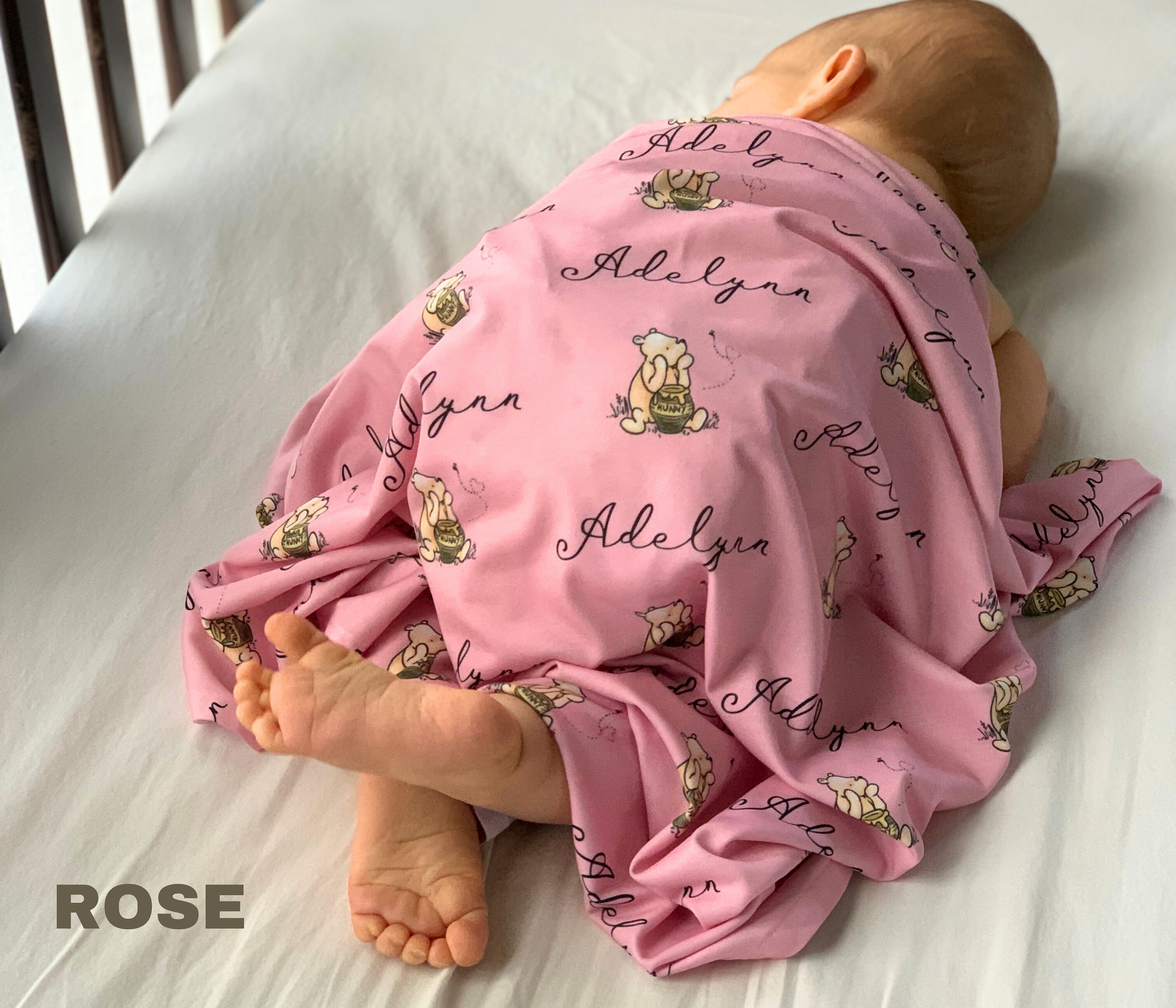 Personalized Name Baby Swaddle, Custom Name Baby Hat, Nursery Decor, Neutral Baby Blanket, Gift for Kids/Baby