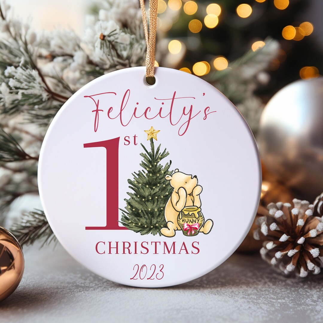 Christmas Gift Newborn First Christmas Ornament Winnie the Pooh Xmas