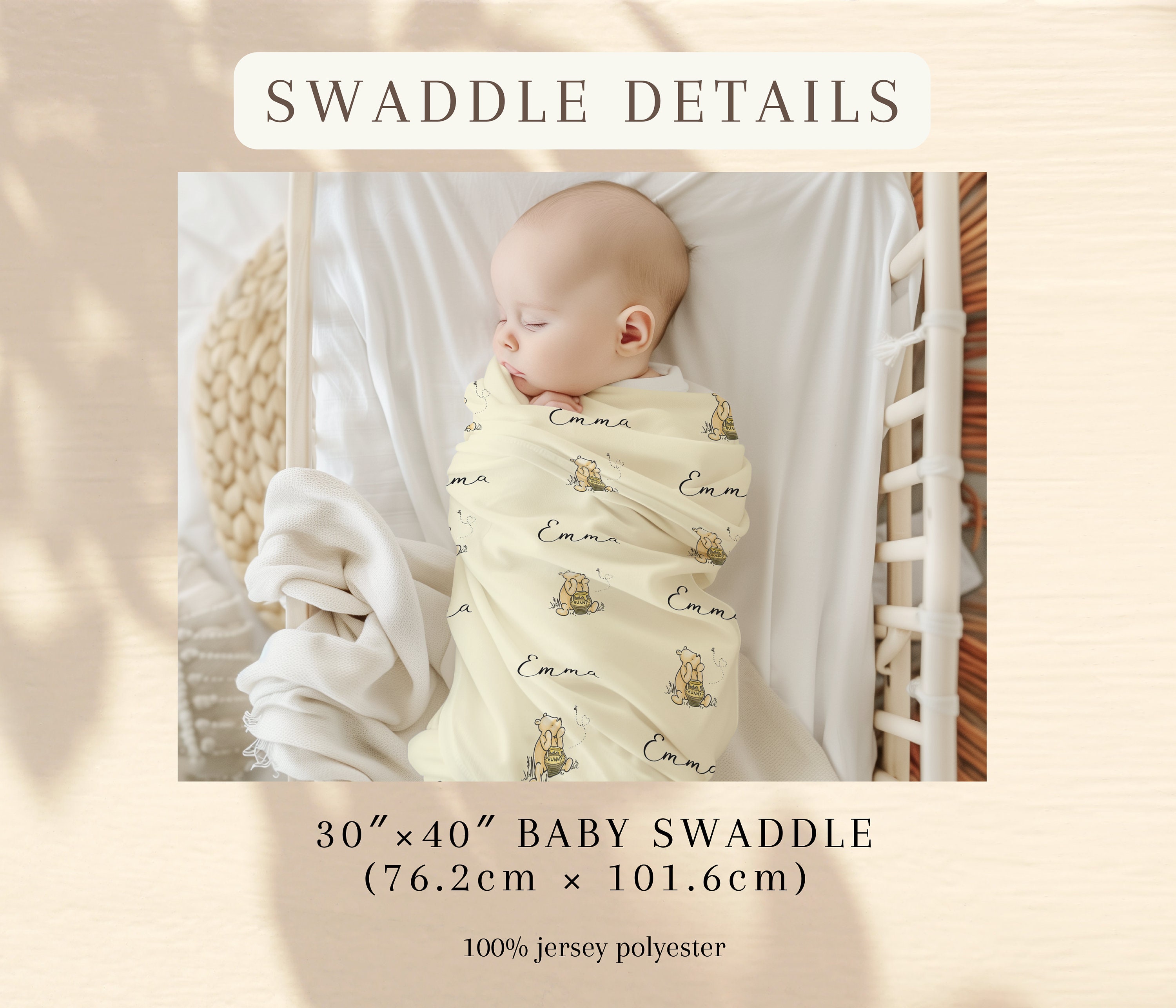 Personalized Name Baby Swaddle, Custom Name Baby Hat, Nursery Decor, Neutral Baby Blanket, Gift for Kids/Baby