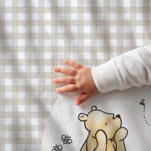 Winnie the Pooh Baby Blanket Pooh Nursery Blanket First Birthday Pooh Bear Blanket Plaid Baby Blanket Winnie the Pooh Crib Blanket Pooh BEIGE