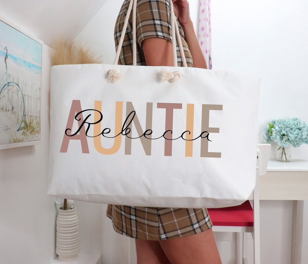Personalized Auntie Gift for Aunt Personalized Auntie Bag Custom Aunt