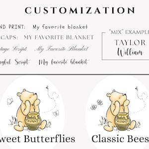 Winnie the Pooh Baby Blanket Pooh Nursery Blanket First Birthday Pooh Bear Blanket Plaid Baby Blanket Winnie the Pooh Crib Blanket Pooh image 6