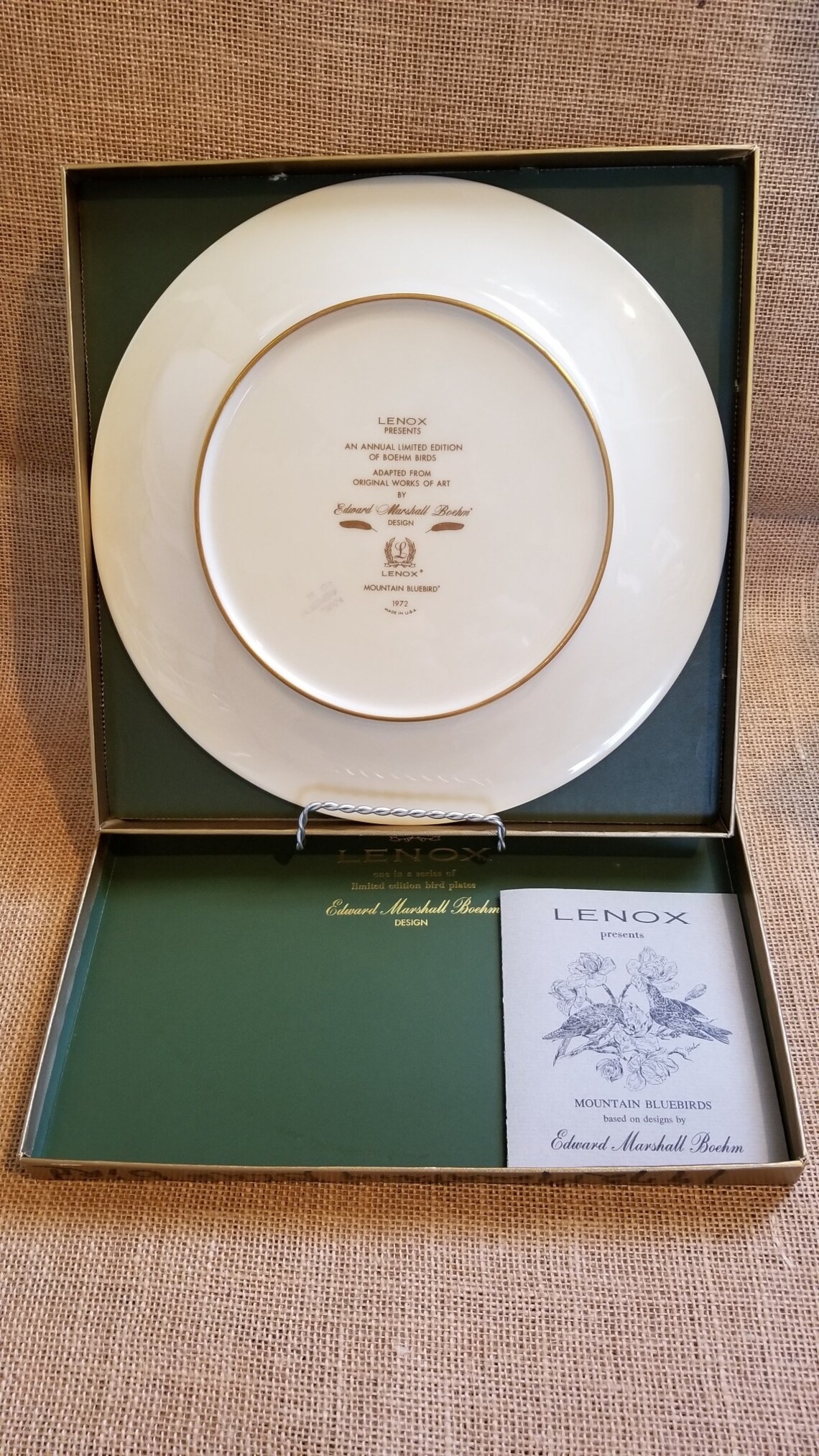 1972 Lenox Mountain Bluebird Decorative Plate Etsy