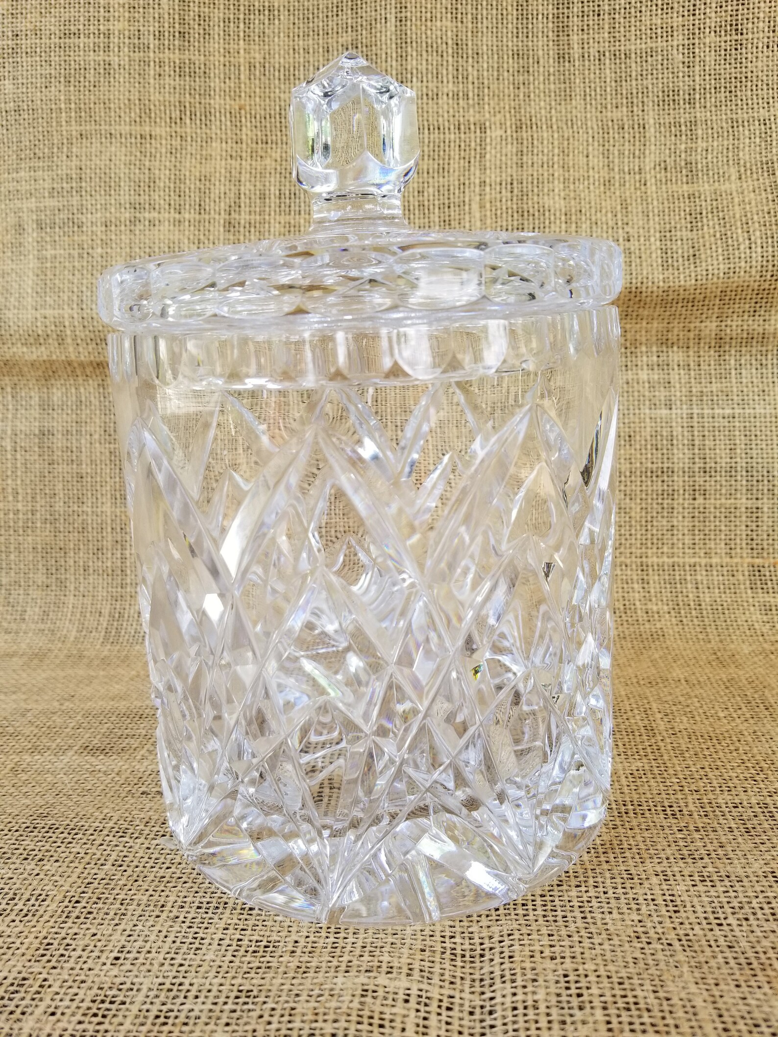 Crystal Candy Jar with Lid Crystal Biscuit Jar Crystal Etsy