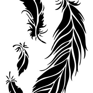 Posh Chalk Stencil Posh Feathers 25x35cm