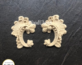 Three Sets of Small Baroque Embellishments WUB2179 4x3cm