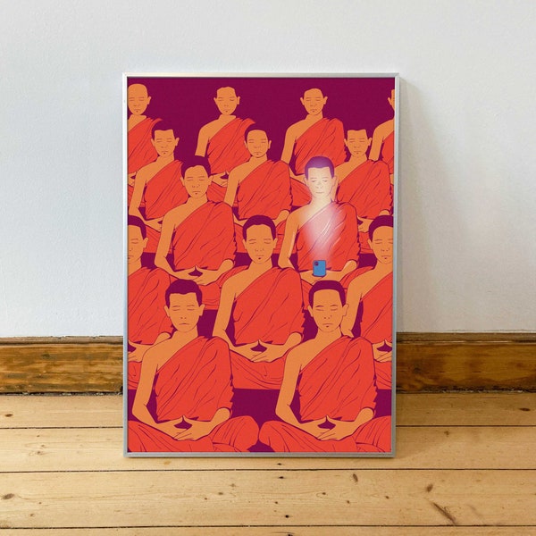 Erleuchtung / Verbunden mit allem / Poster, Druck, Plakat, Postkarte / buddhistisches Meditations-Yoga Poster von ICONEO