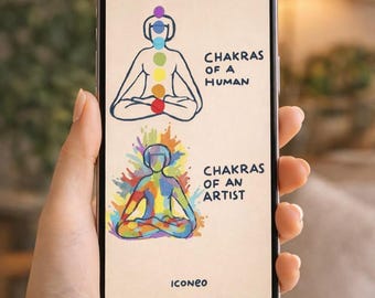 Phone Wallpaper "The chakras of an artist" by ICONEO
