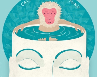 Calm your monkey mind / Giclée-Druck / BY ICONEO