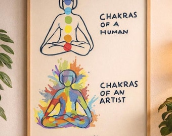 The Chakras of an artist / Poster Din A3, Illustration von ICONEO