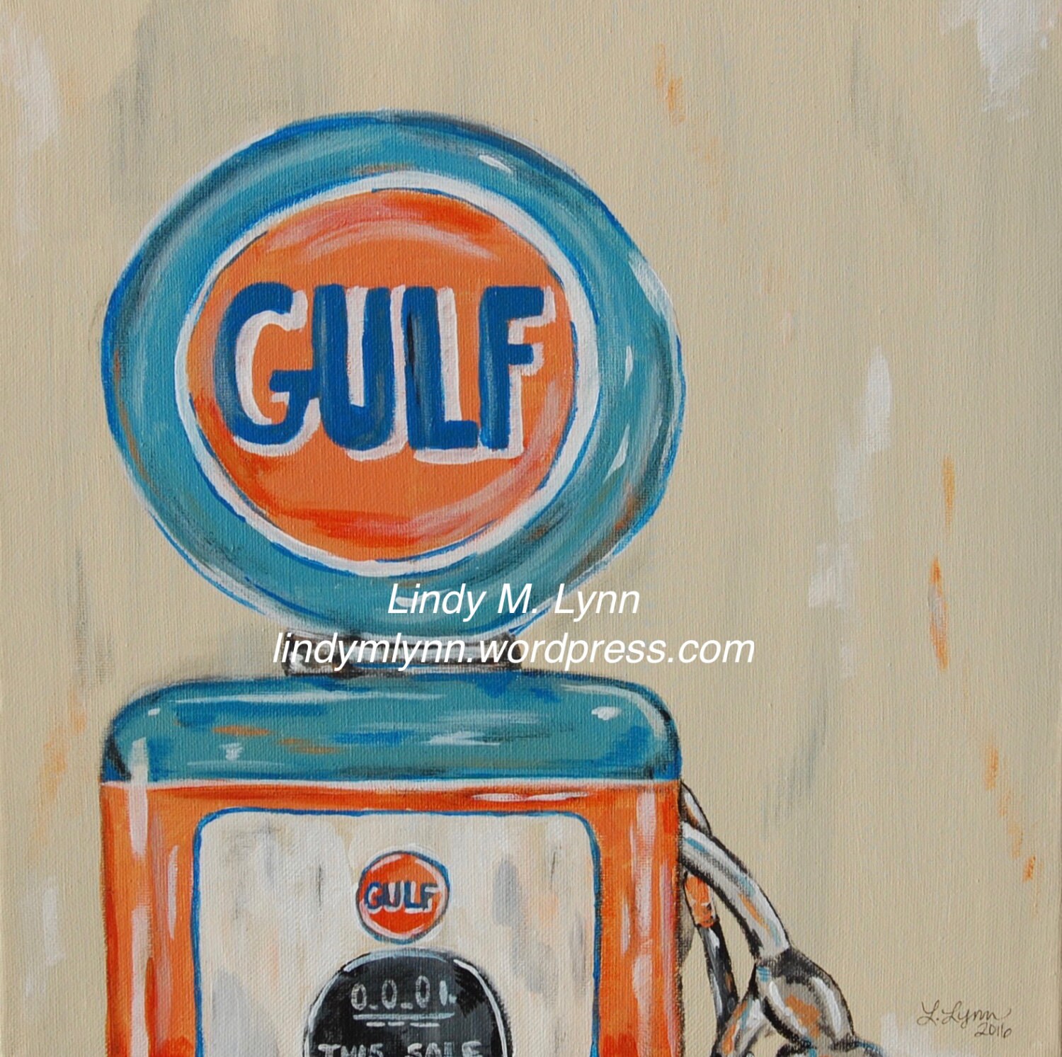 Gulf Gas Pump Art Print | Etsy