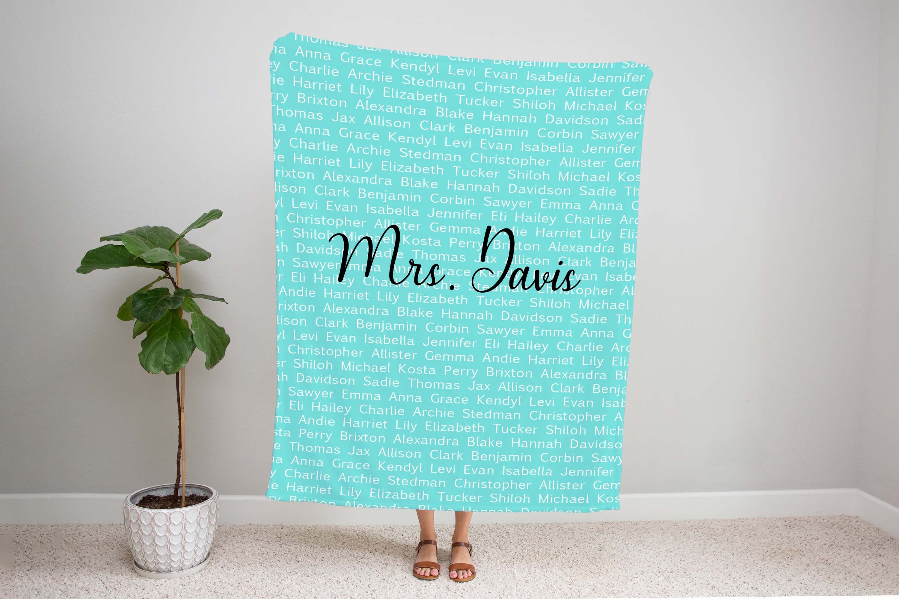Personalized Teacher Blanket Student Name Blankets Teacher Etsy