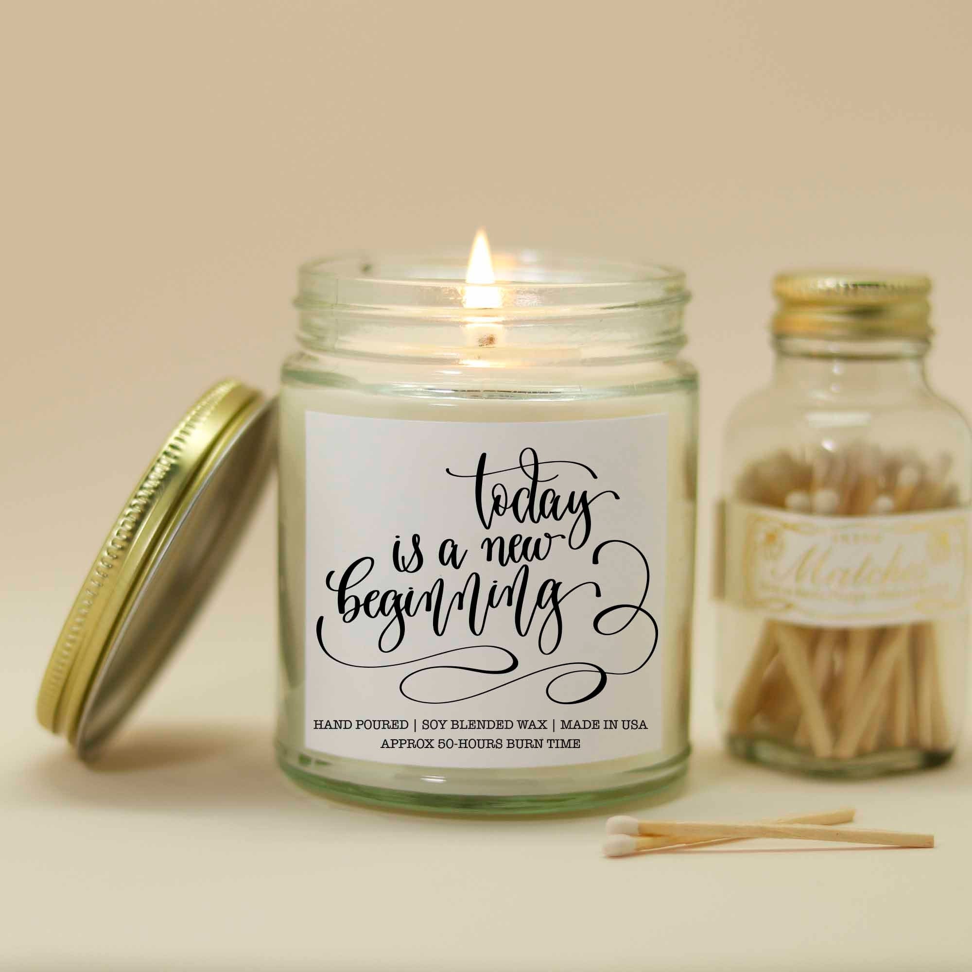 New Beginnings Candle Happiness Candle Inspirational Etsy