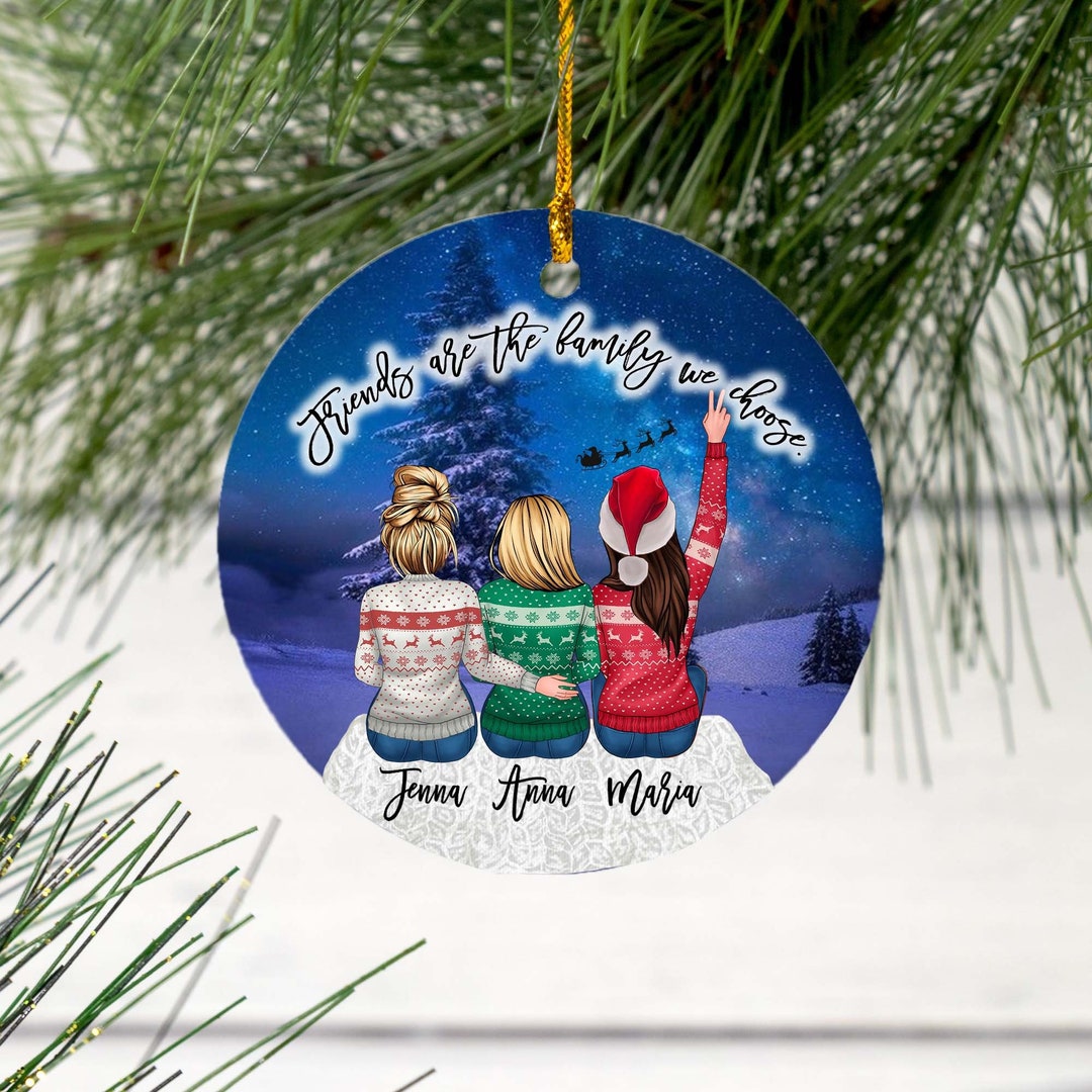 Friends Christmas Ornament, Cute Personalized Christmas Ornament Friends Christmas Ornament