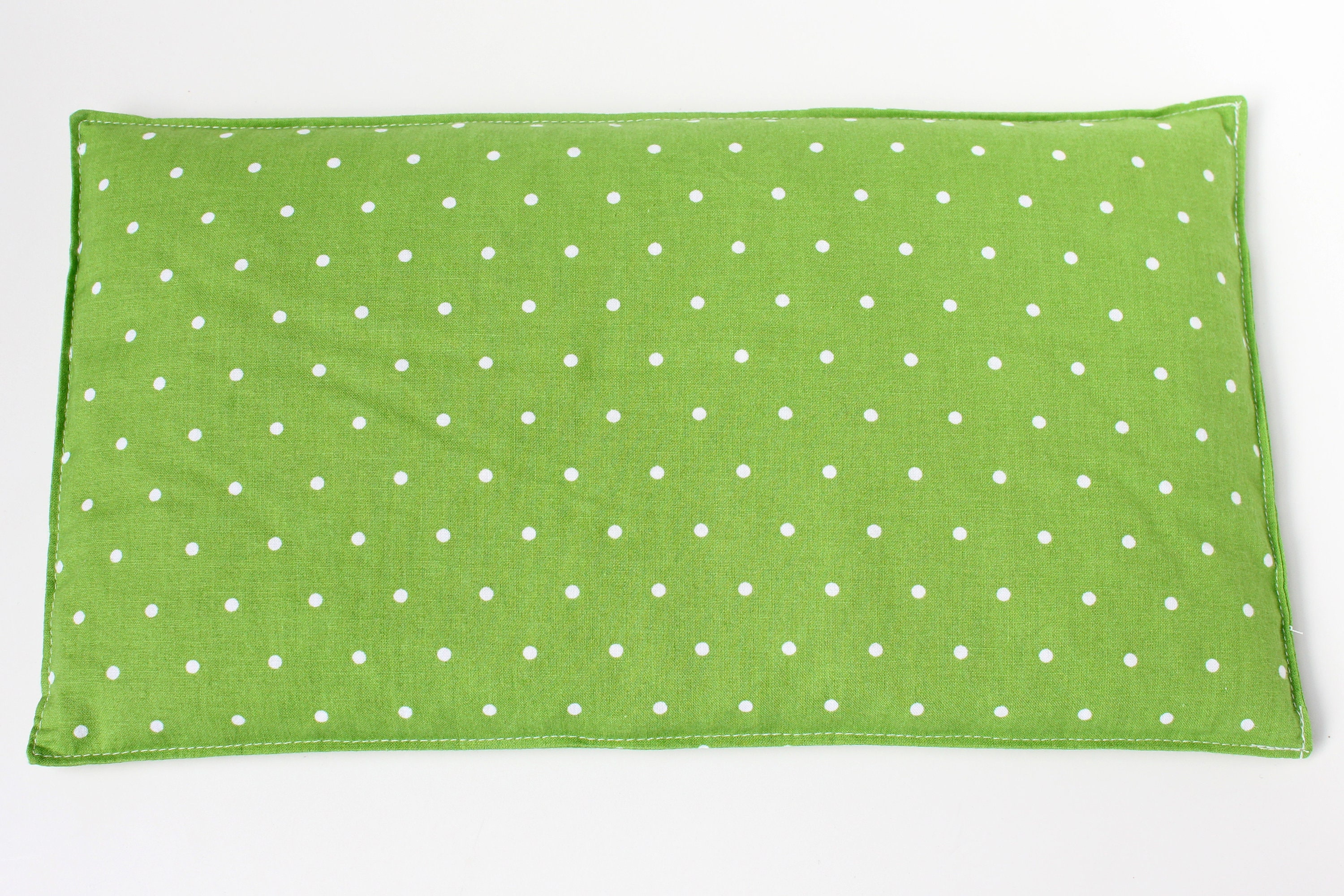 Microwave heating pad corn filled large size green polka Etsy