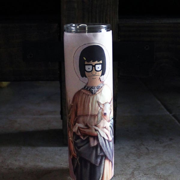 Girl with Glasses Funny Prayer Candle, Popular prayer Candle, Funny Religious Candle