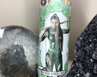 Rita Repulsa Funny Prayer Candle, Rangers prayer Candle, Funny Religious Candle