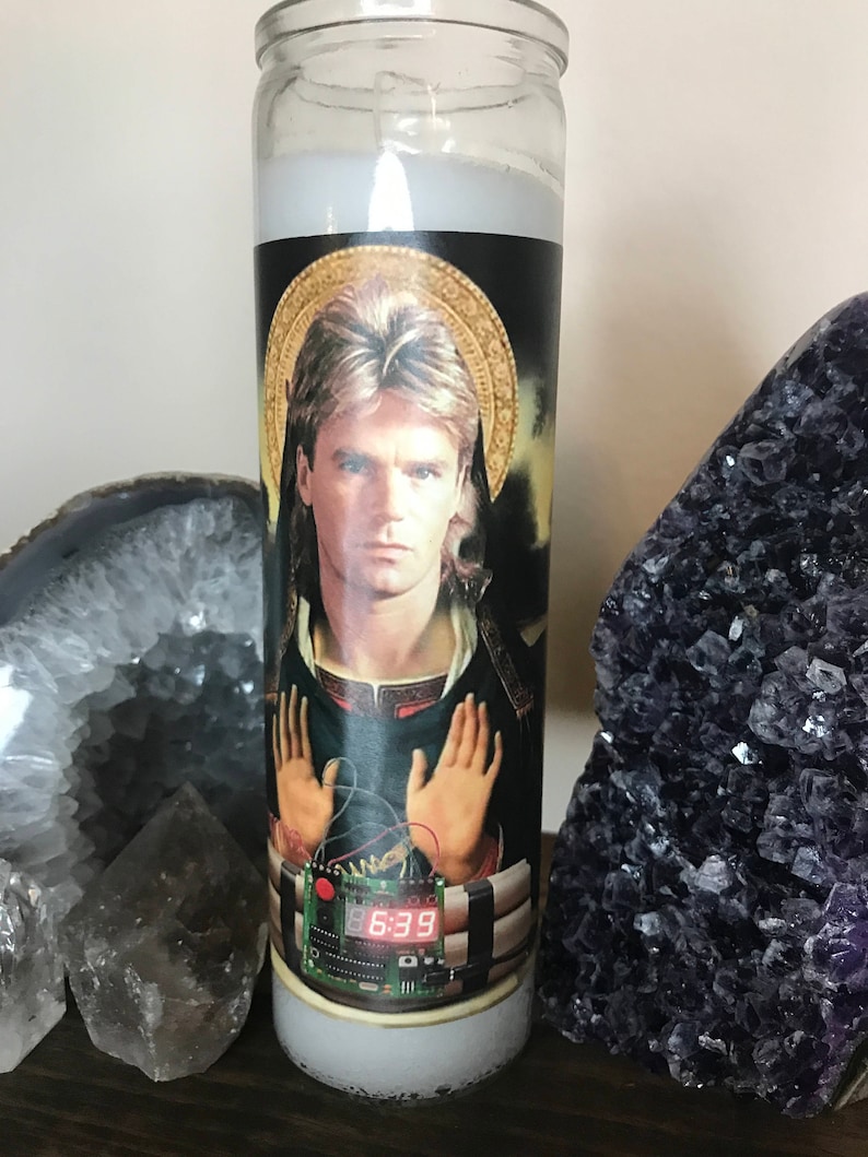 Macgyver Funny Prayer Candle Celebrity Prayer Candle Funny Etsy