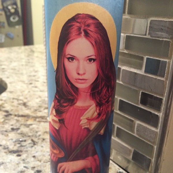 The Girl Who Waited Prayer Candle, Amy Pond prayer Candle, Funny Religious Candle