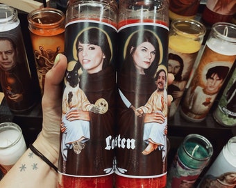 My Favorite Murder Funny Prayer Candle, Karen Kilgariff Prayer Candle, Georgia Hardstark Funny Religious Candle, Murderino MFM Candle