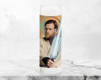Wars in Space Candela di preghiera divertente, candela di preghiera ironica, candela religiosa divertente, Ewan Mcgregor