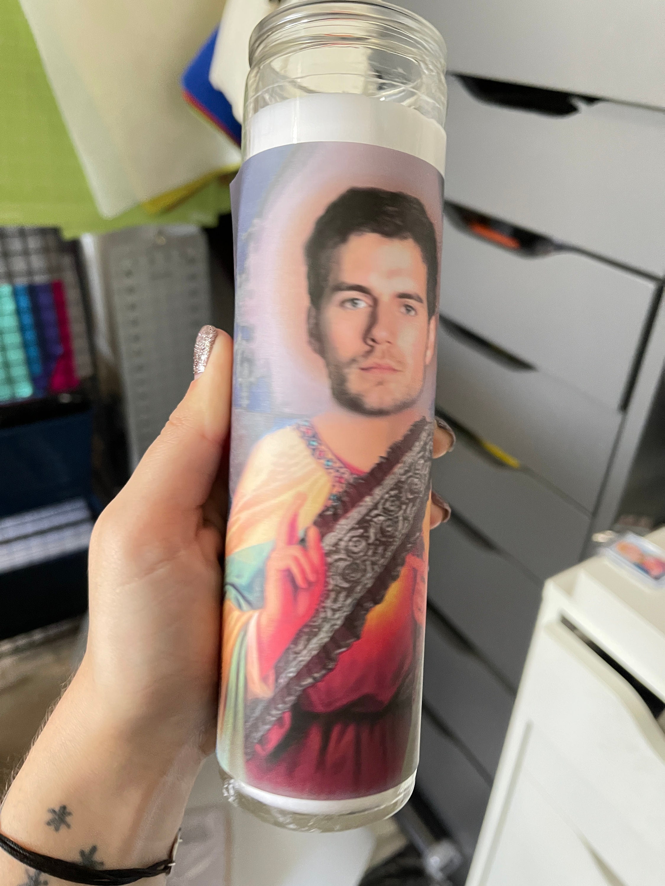 Henry Cavill Funny Prayer Candle Joke Prayer Candle Actor Etsy