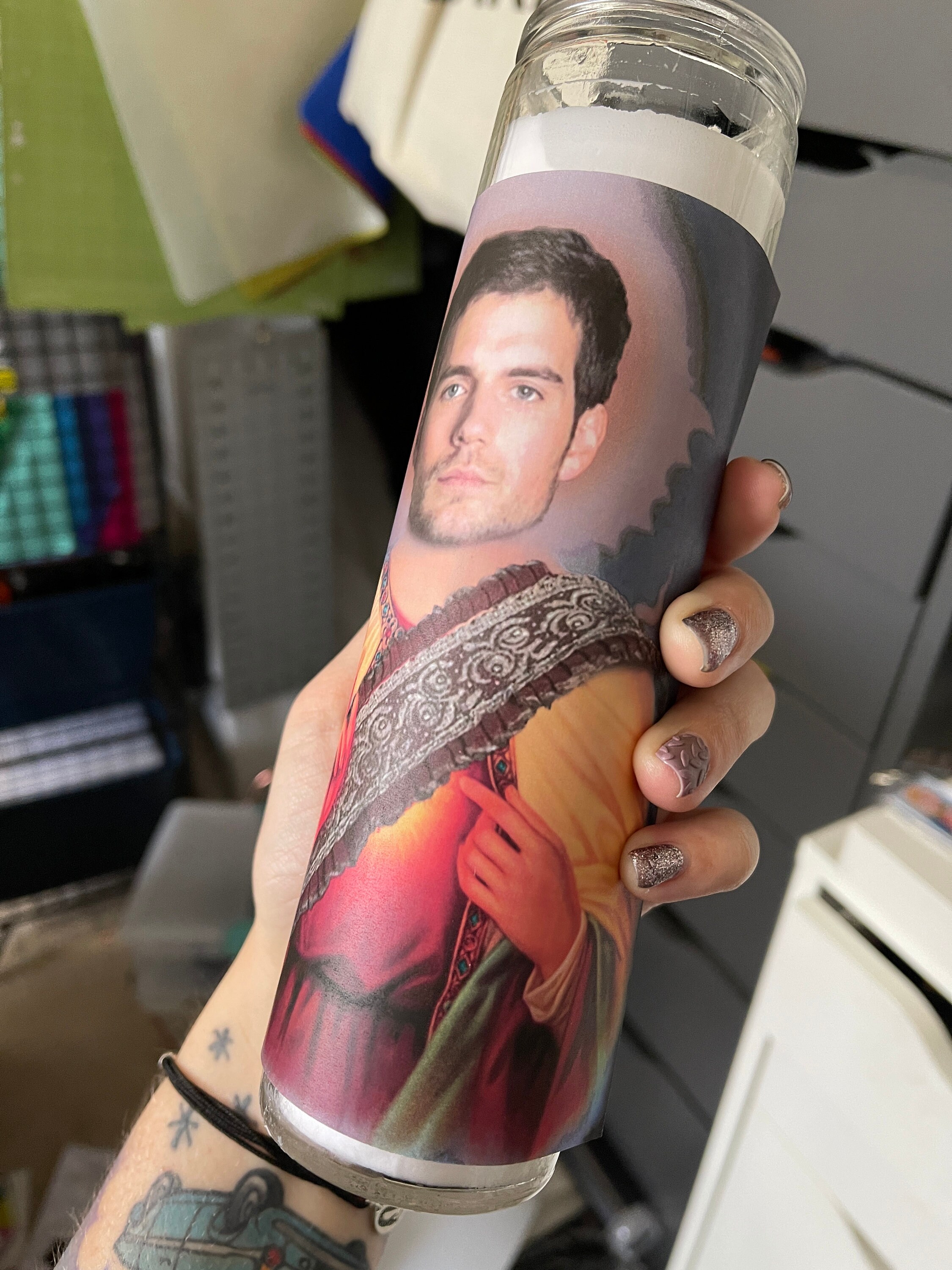 Henry Cavill Funny Prayer Candle Joke Prayer Candle Actor Etsy
