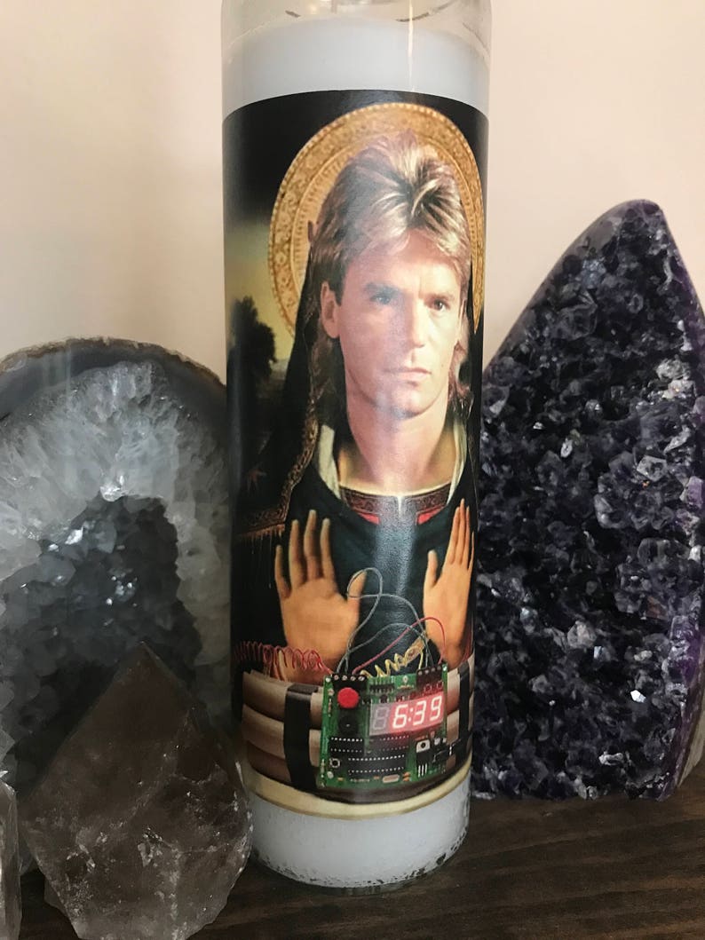 Macgyver Funny Prayer Candle Celebrity Prayer Candle Funny Etsy