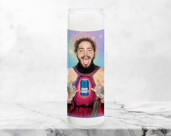 Post Malone Funny Prayer Candle, Music prayer Candle, Funny Religious Candle