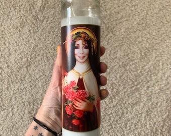 Cher Funny Prayer Candle, joke prayer candle, Music candle