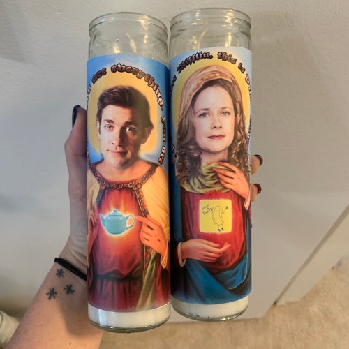 Jim and Pam Funny Prayer Candle Office Prayer Candle Funny Etsy