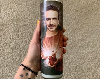 Jason Segel Funny Prayer Candle, joke prayer candle, Celebrity candle