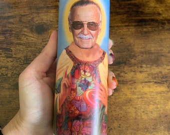 Stan Lee Themed Prayer Candle, The Creator Funny Prayer Candle