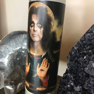 Alice Cooper Funny Prayer Candle, Celebrity Prayer Candle, Funny Religious Candle, image 2