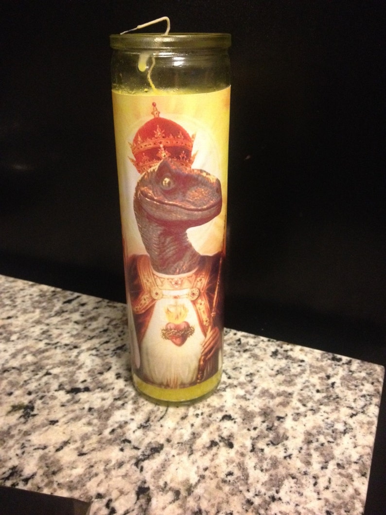 Raptor Jesus Funny Prayer Candle Dinosaur prayer Candle Etsy