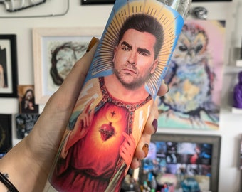 David Rose Funny Prayer Candle, joke prayer candle, Schitts Creek candle