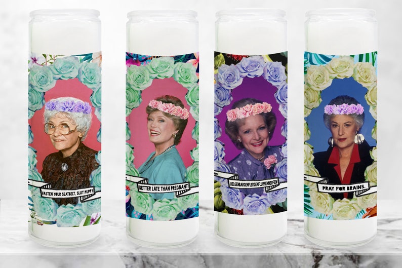 Golden Girls Themed Prayer Candle, Funny Prayer Candle image 1