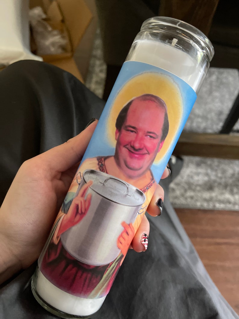 Kevin Malone Funny Prayer Candle, Office Prayer Candle, Funny Religious Candle, Not Ashton Kutcher image 2