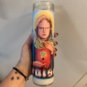 Dwight Schrute Funny Prayer Candle, Office Prayer Candle, Funny Religious Candle, TV Show