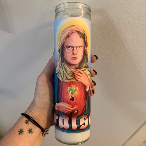 Dwight Schrute Funny Prayer Candle Office Prayer Candle Etsy