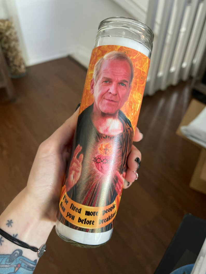 Leo Mcgarry Funny Prayer Candle, White Elephant prayer Candle, Funny Religious Candle image 1