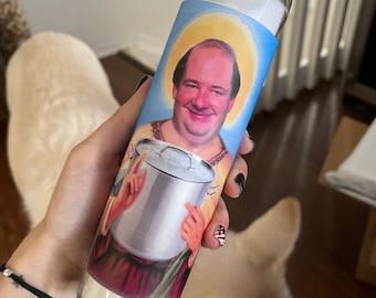 Kevin Malone grappige gebedskaars, kantoorgebedskaars, grappige religieuze kaars, niet Ashton Kutcher