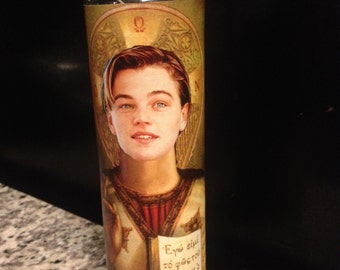 Leonardo Dicaprio Funny Prayer Candle, Young Leo prayer Candle, Prayer Candle, Funny Religious Candle